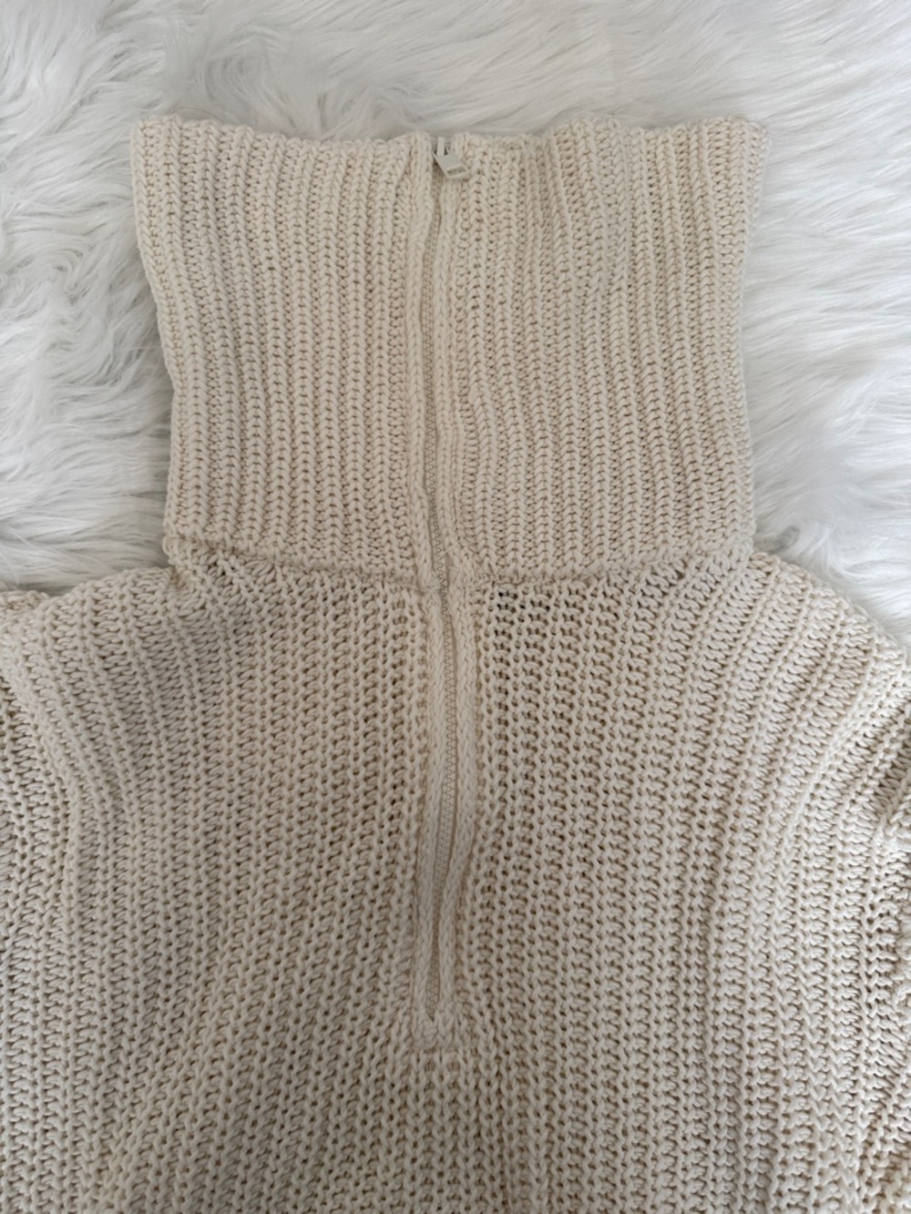 American Eagle Chunky Knit Half-Zip Sweater – Women’s Size Small - Picture 4 of 9